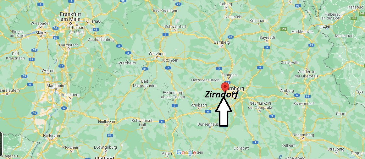 Wo ist Zirndorf (Postleitzahl 90513)
