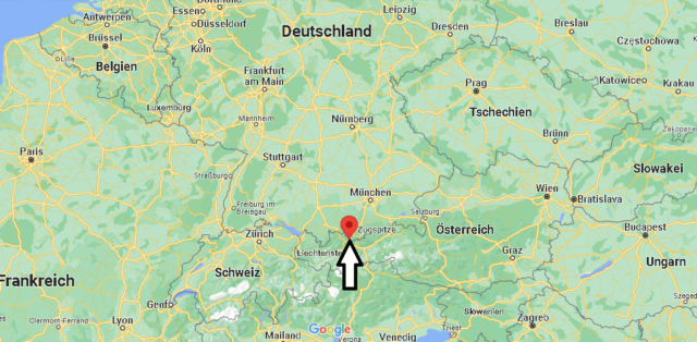 Wo liegt Die Zugspitze in Deutschland