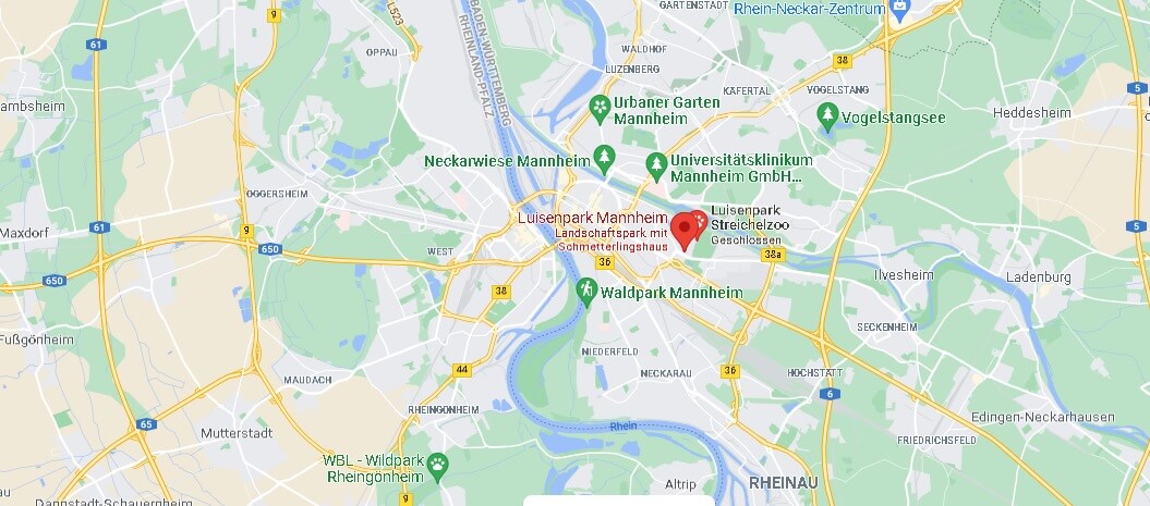 Wo liegt Luisenpark Mannheim