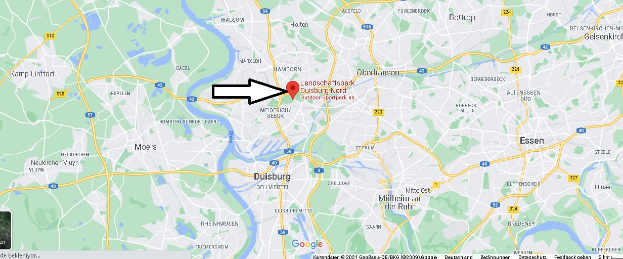Wo liegt der Landschaftspark Duisburg-Nord