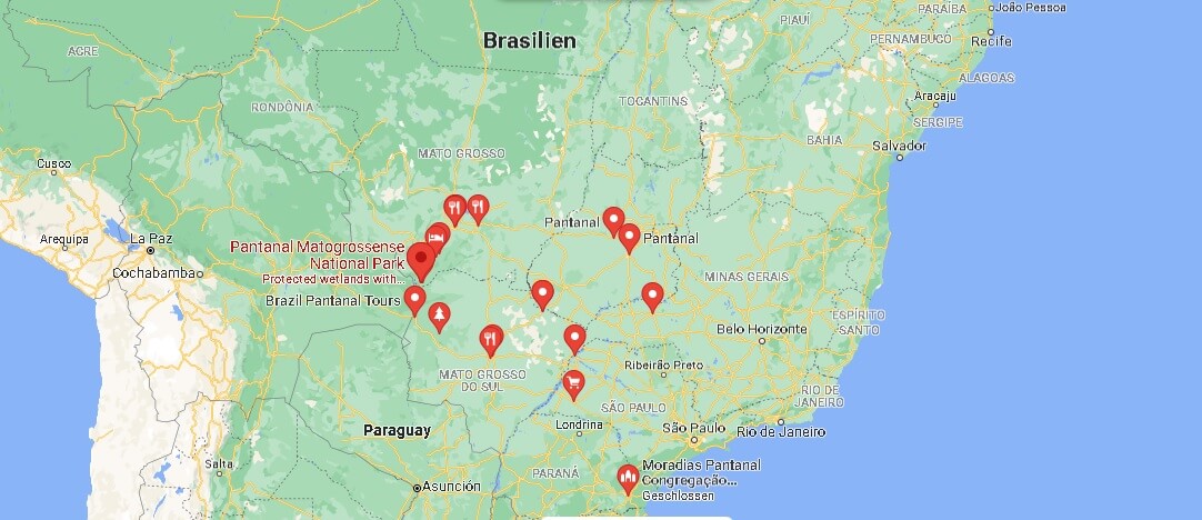 Wo liegt das Pantanal in Südamerika