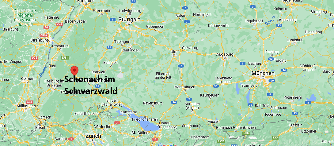 Wo ist Schonach im Schwarzwald
