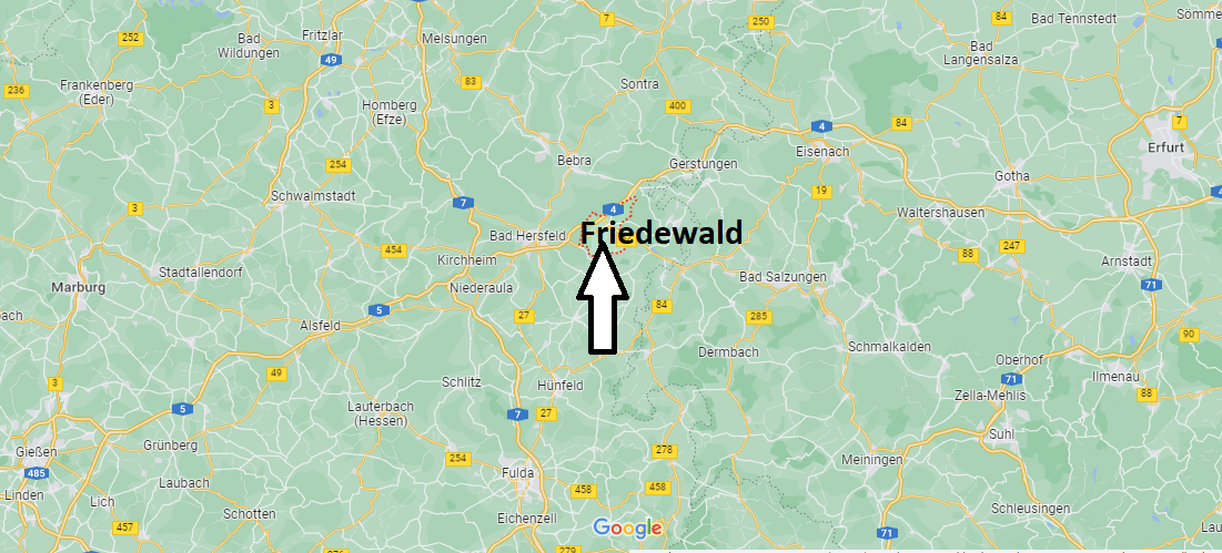 In welchem Bundesland liegt 36289 Friedewald