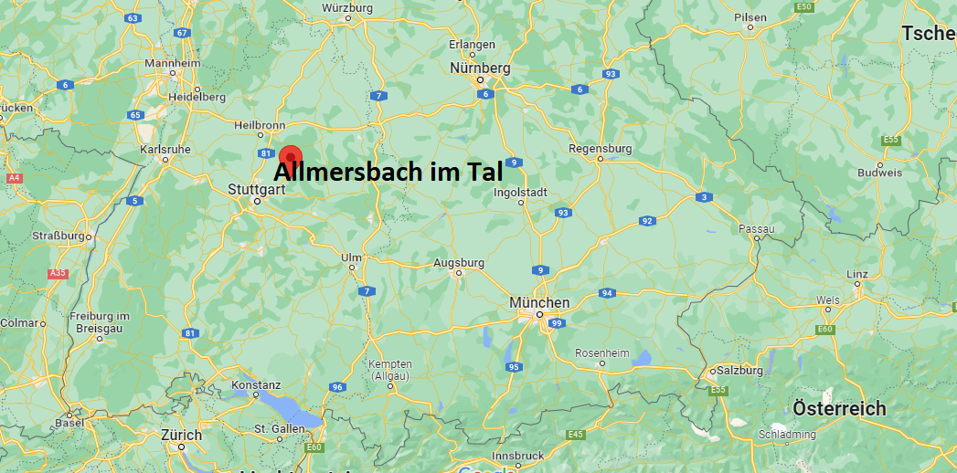 Wo liegt Allmersbach im Tal