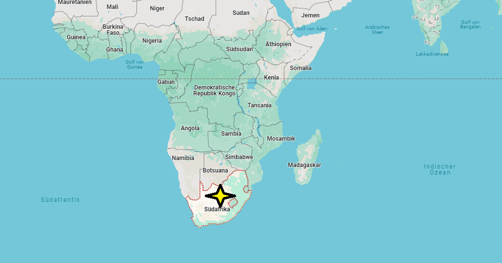 Auf welchem Kontinent liegt die Republik Südafrika