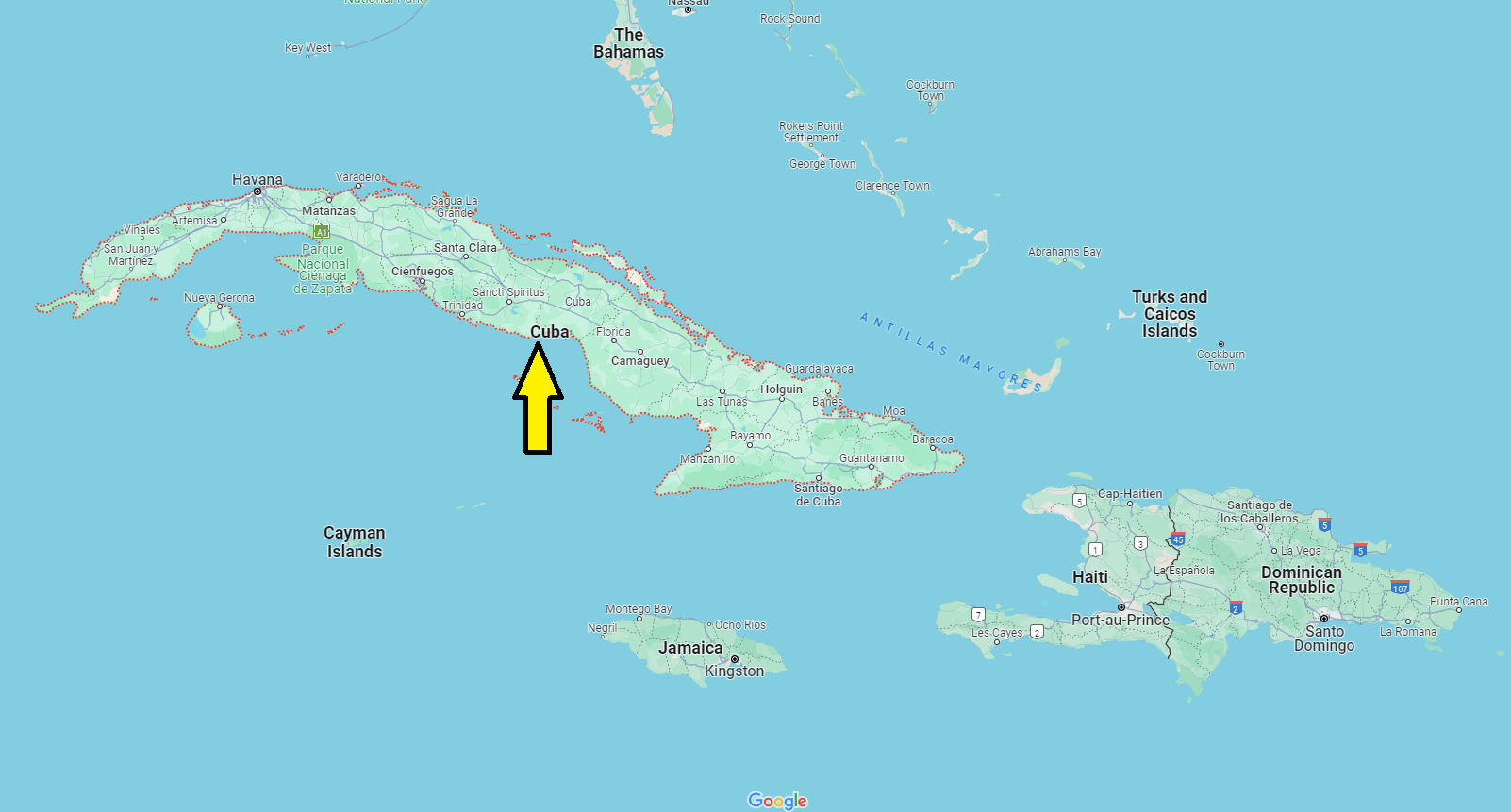 Wo ist Kuba auf der Weltkarte