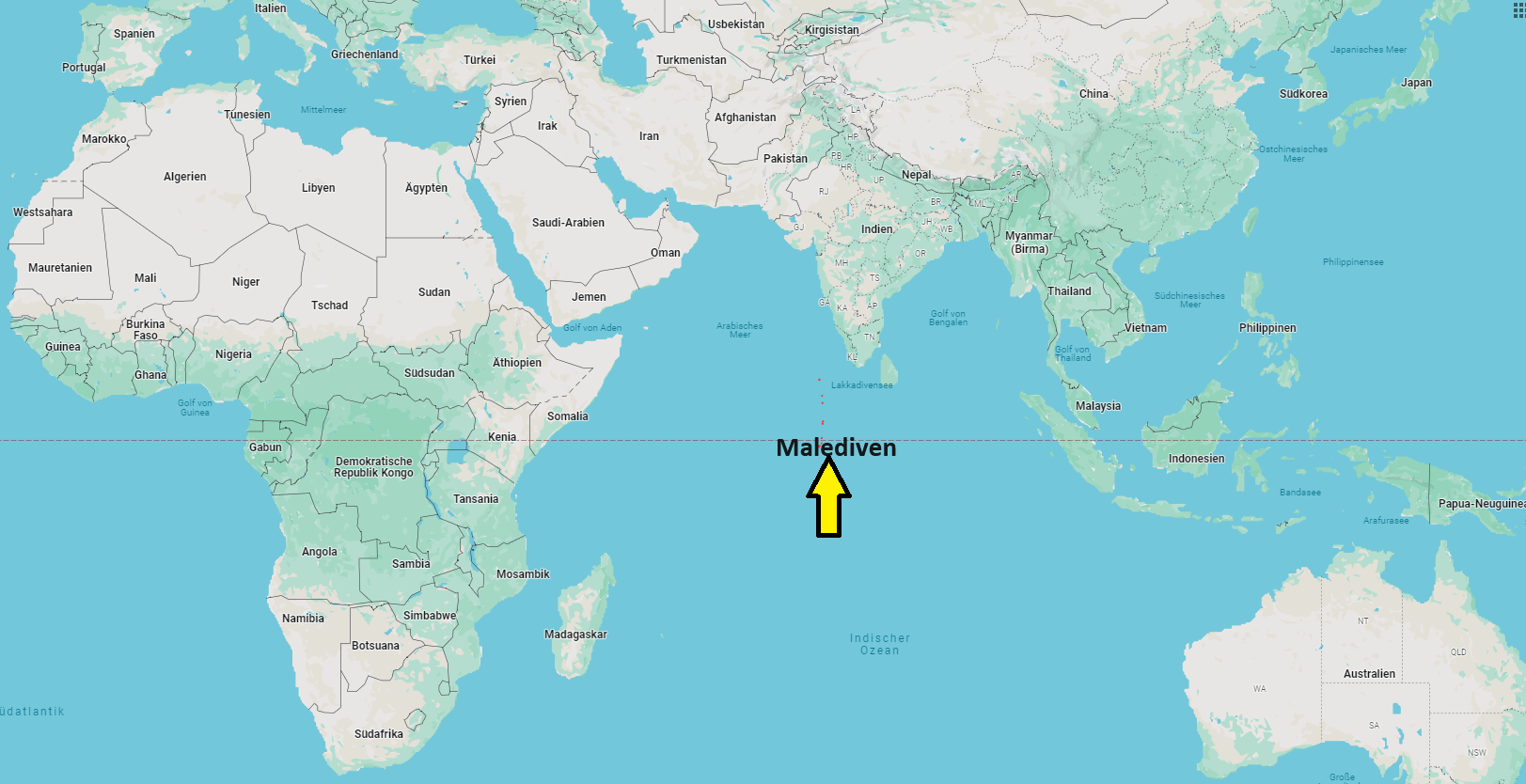 Auf welchem Kontinent liegen die Malediven