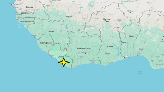 Wo genau liegt Liberia